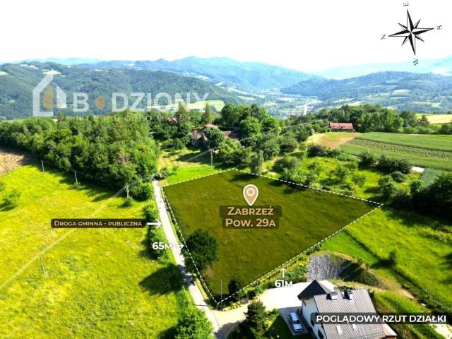 Działka 2 900 m², Zabrzeż