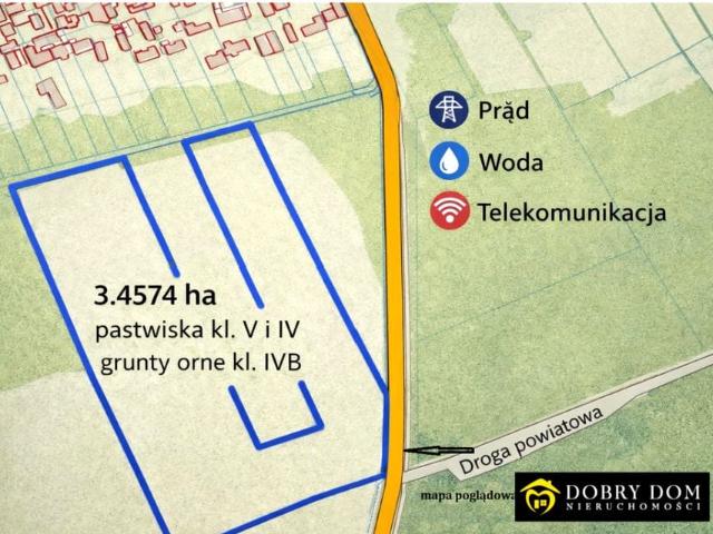 Działka 34 500 m², Lubejki