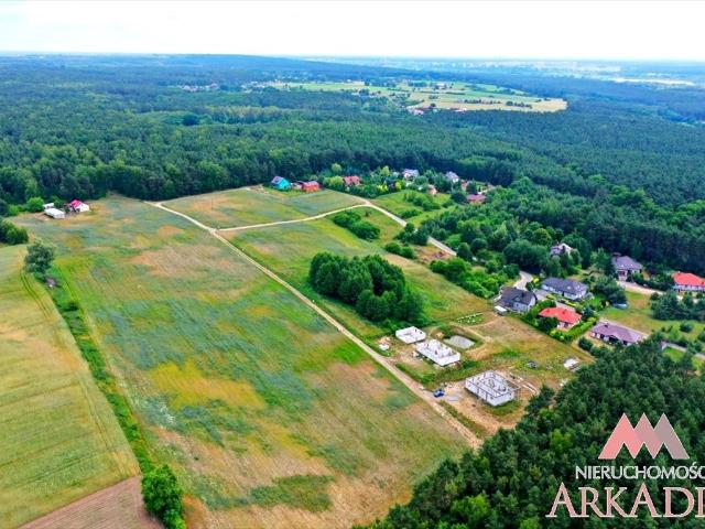 Działka 3637 m² przy lesie, spokojna okolica, dojazd gminny