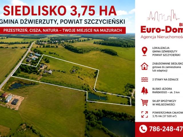 Działka 37 500 m², Targowo
