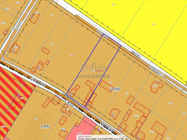 Działka 3861 m² z domem i mediami, plan MN, Tarczyn