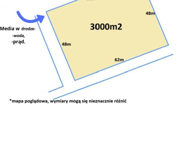 Działka 3000 m² z warunkami zabudowy, dojazd utwardzony