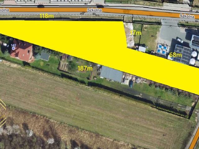 Działka 3063 m² przy głównej drodze w Kłobucku