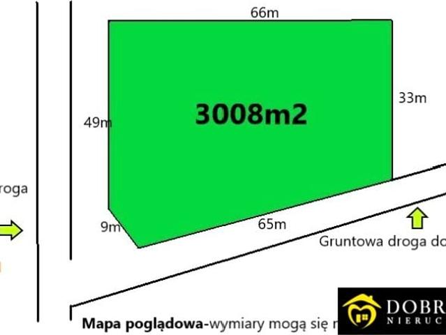 Działka 3 008 m², Biele