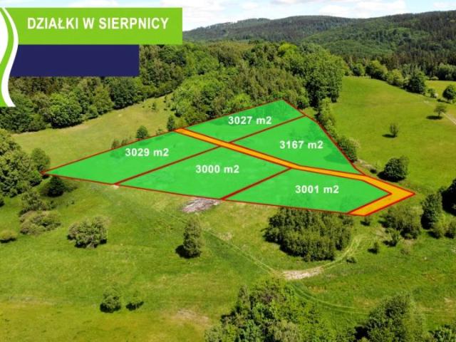Działka 3 000 m², Sierpnica