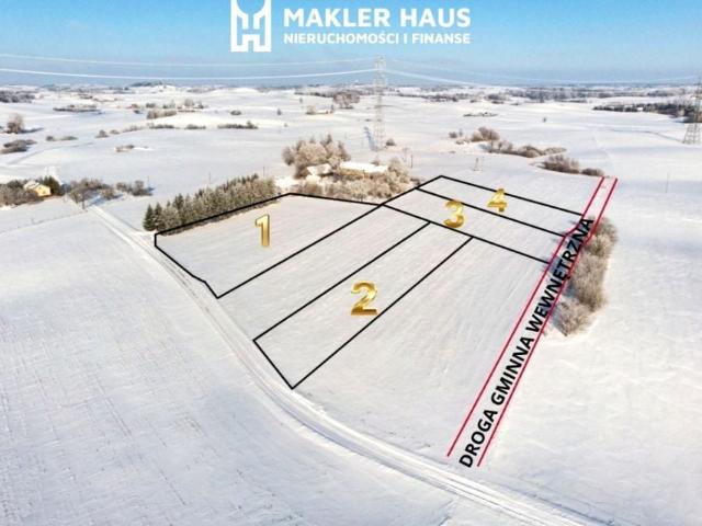 Działka 3 002 m², Żubryn