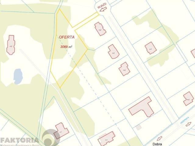 Działka 3 069 m², Grzepnica