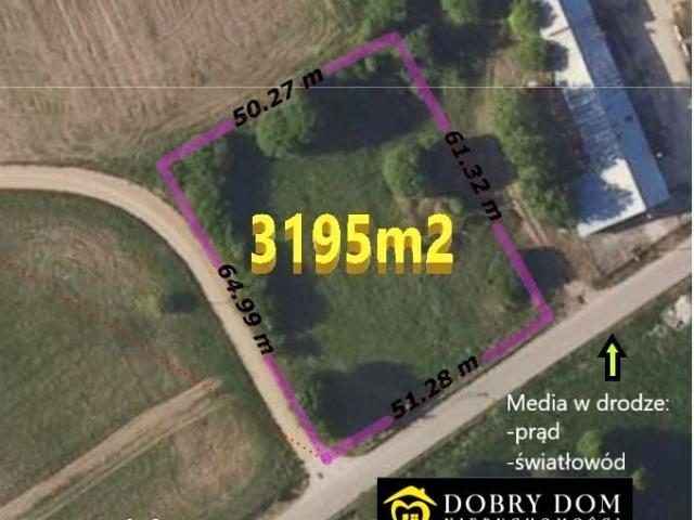 Działka 3 195 m², Zamczysk