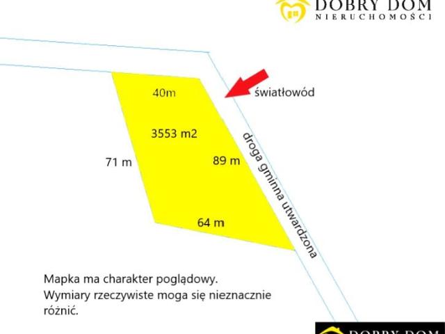 Działka 3 553 m², Pasynki