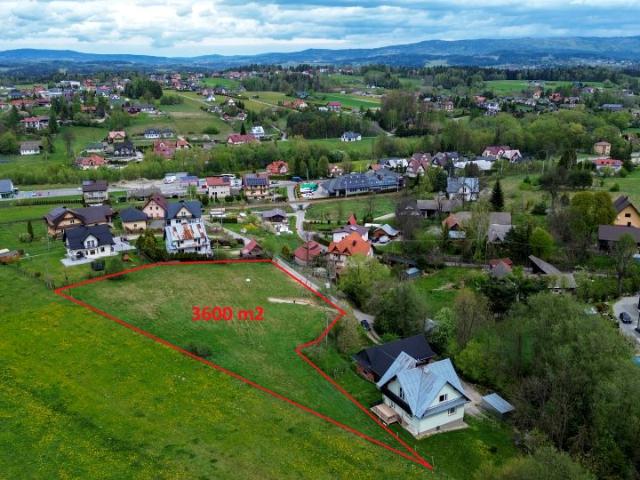 Działka 3 600 m², Raba Wyżna