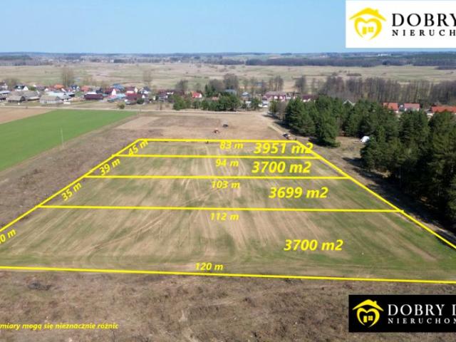Działka 3 699 m², Samułki Małe