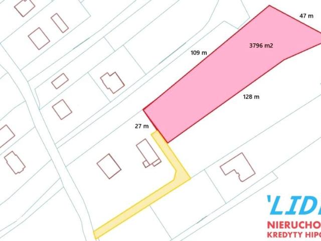 Działka 3 796 m², Poręba Żegoty