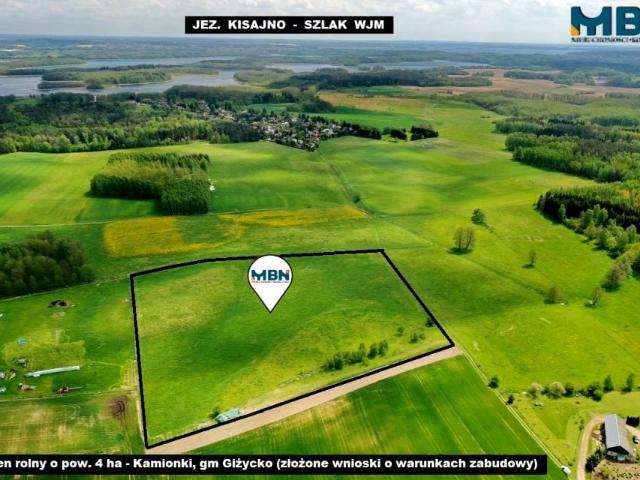 Działka 40 000 m², Kamionki