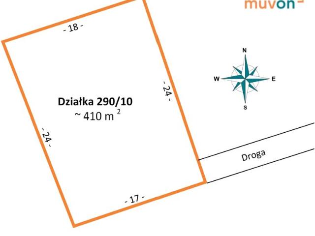 Działka 410 m², Boszkowo