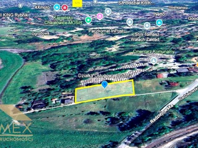 Działka 4 051 m², Rybnik