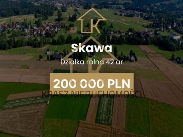 Działka 4 200 m², Skawa