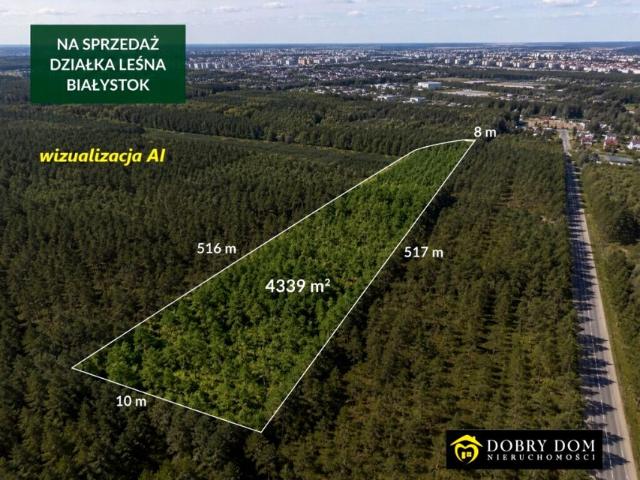 Działka 4 339 m², Białystok