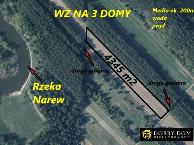 Działka 4 345 m², Zadobrze