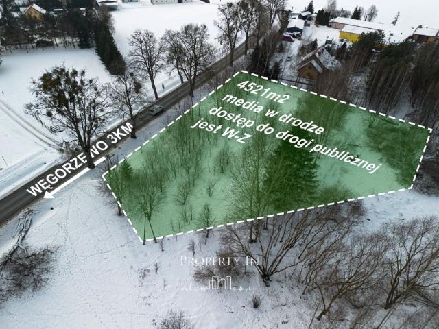 Działka 4 521 m², Trygort