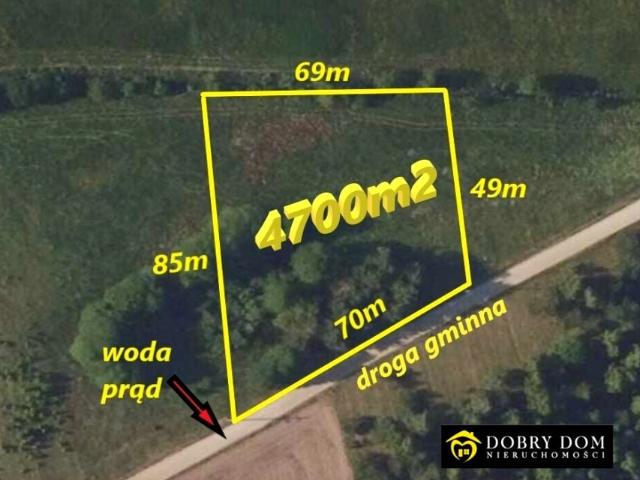 Działka 4 700 m², Ciełuszki
