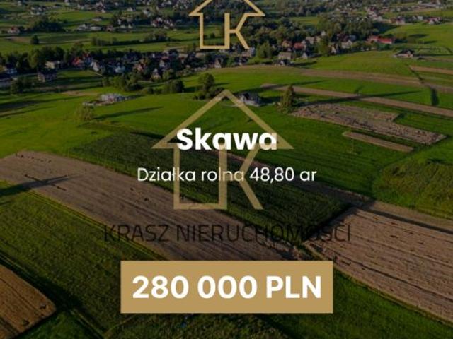 Działka 4 900 m², Skawa