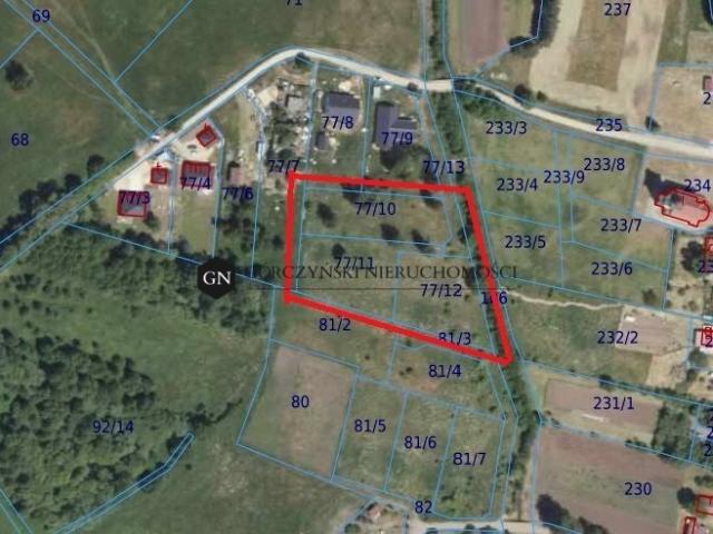 Działka 4 993 m², Jodłowice
