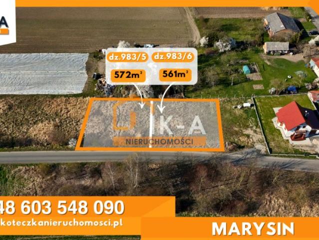 Działka 572 m², Marysin