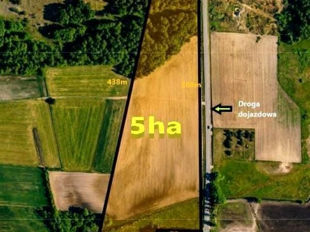 Działka 50 000 m², Hermanówka