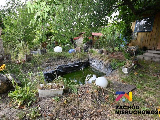 Działka 520 m² z ogrodem, oczkiem i domkiem w Zielonej Górze