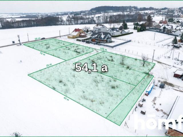 Działka 5 410 m², Słomiróg