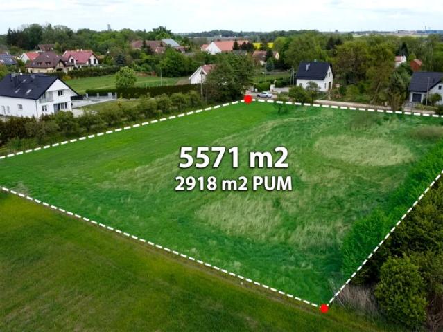 Działka 5 571 m², Gądów