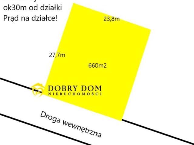 Działka 660 m², Niewodnica Korycka