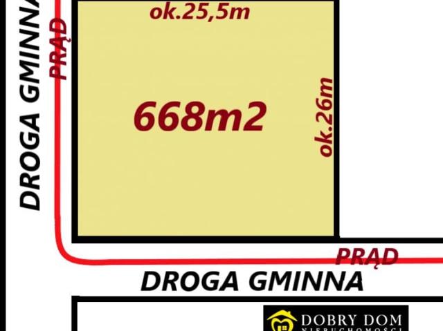 Działka 668 m², Wasilków