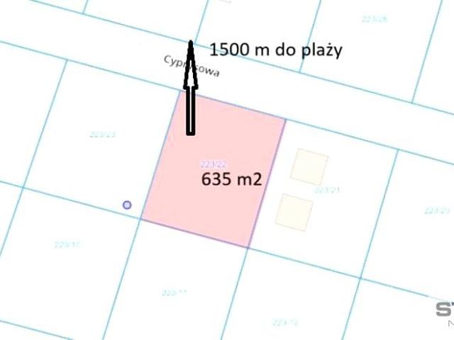 Działka 635 m², Wisełka