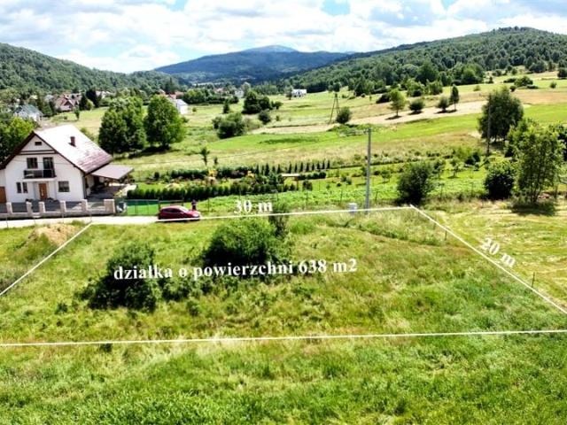 Działka 638 m², Jeleśnia