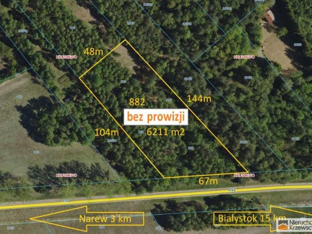 Działka 6 211 m², Kruszewo