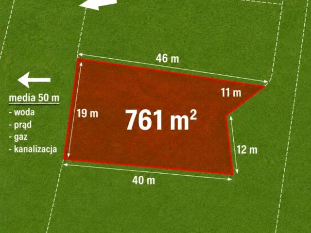 Działka 761 m², Kuriany