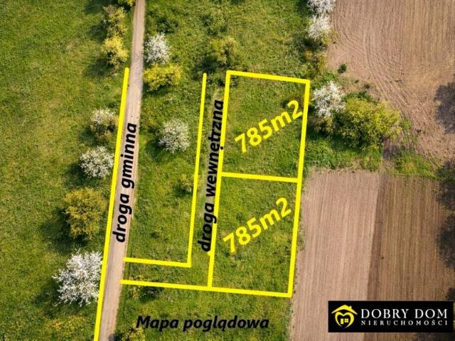 Działka 785 m², Studzianki