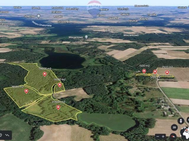 Działka 79 000 m², Stawiska
