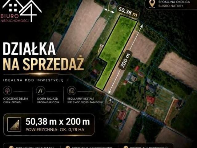 Działka 7 800 m², Grabownica Starzeńska