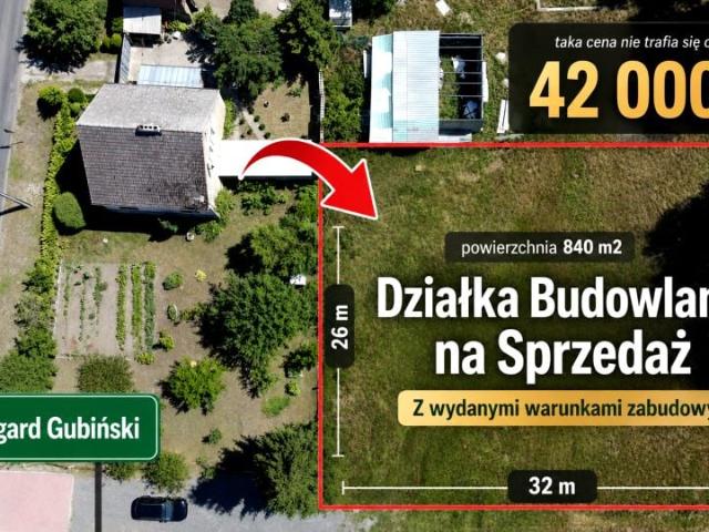 Działka 840 m², Stargard Gubiński