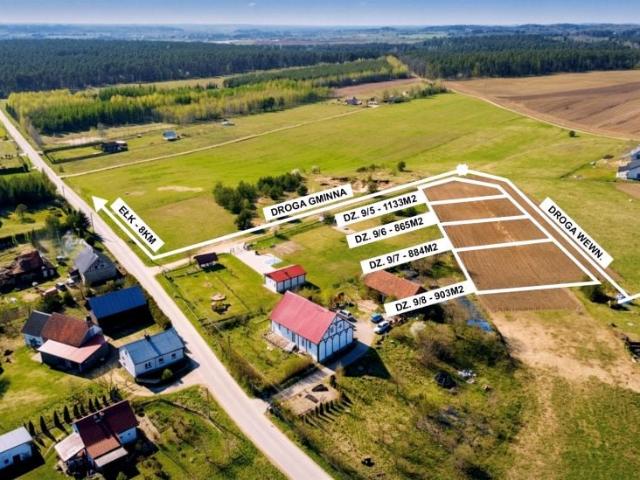 Działka 865 m², Ełk