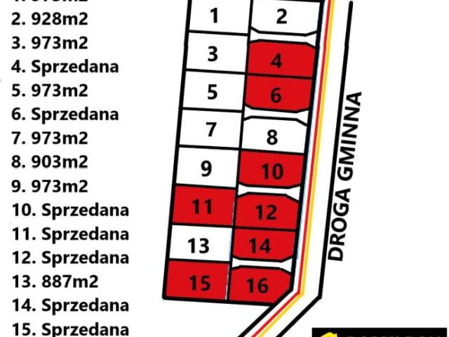 Działka 887 m², Halickie