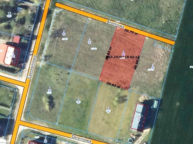 Działka 800 m², Mosina