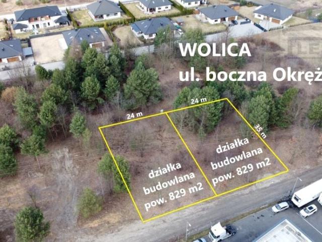 Działka 829 m², Wolica