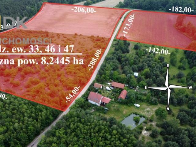 Działka 82 445 m², Marysin