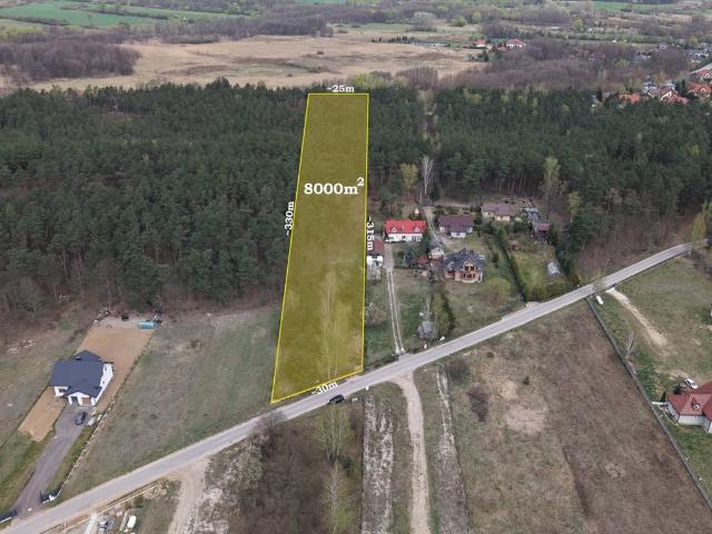 Działka 8 000 m² z lasem i możliwością zabudowy