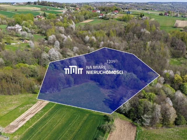 Działka 8,2 ha z lasem i strumykiem w Chmielniku