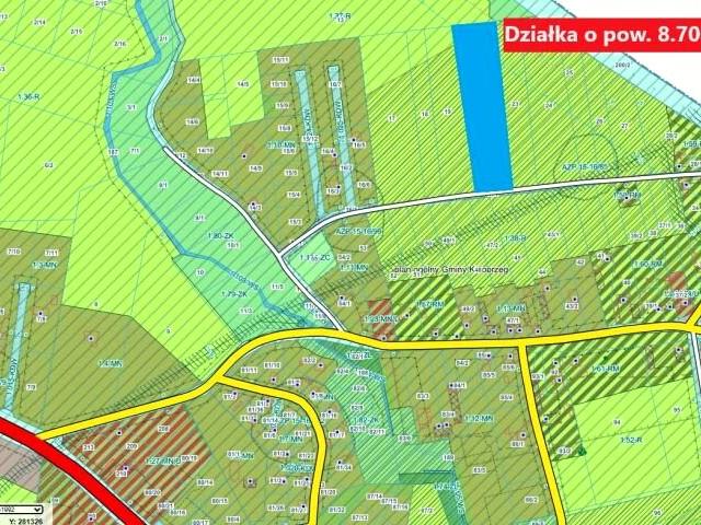 Działka 8 700 m², Stramnica