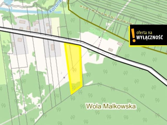 Działka 8 800 m², Wola Malkowska